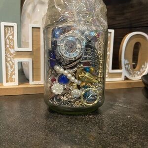 Jar of Mixed Jewelry